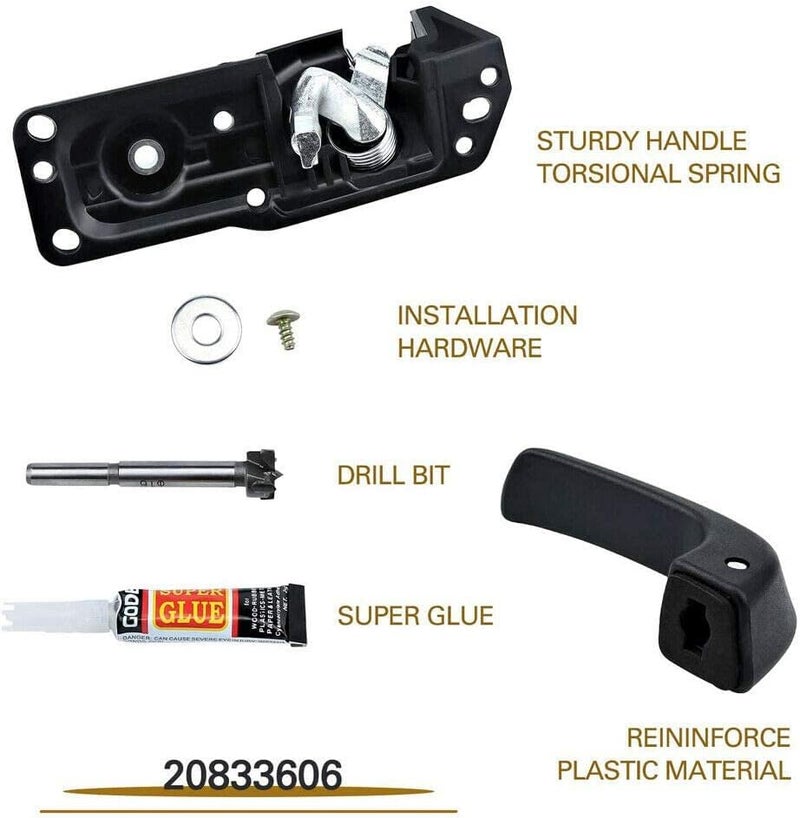 Lelecar 20833606 Driver Side Interior Door Handle for Chevy Silverado/GMC Sierra 1500 2500 3500 2007-2013 Tahoe/Yukon 2007-2014 Replaces 80374 - Image 4